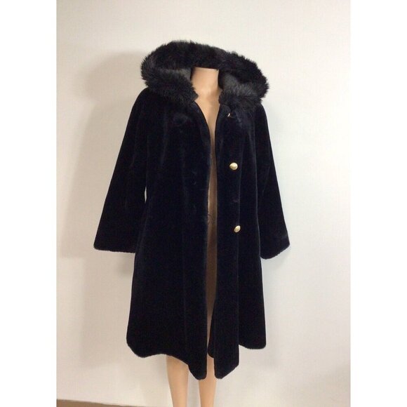 Vintage Faux Fur Coat Warm & Luxurious Womens 10 - Picture 1 of 7